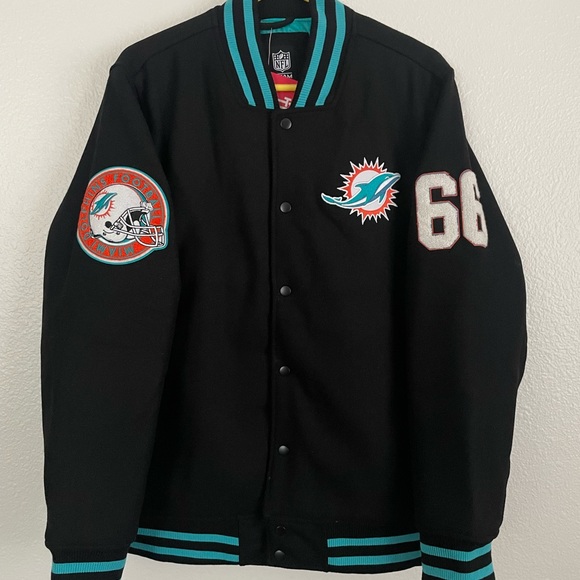 NFL Other - Miami Dolphins NFL Ultra Game Stitched Letterman Bomber Jacket